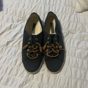 Navy blue Sperry slides, size 7.5